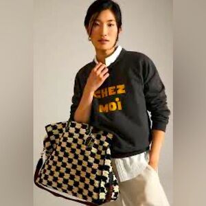 Clare V Chez Moi black sweatshirt